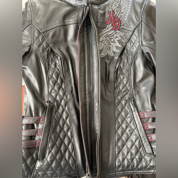Harley-Davidsonยฎ Women's Soltice Wings 3-IN-1 Leather Jacket, Black size Medium - Picture 11 of 16